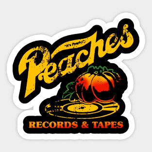 Peaches Records & Tapes 1975 Sticker